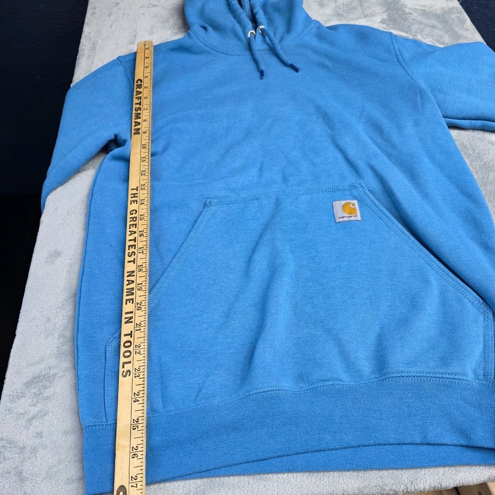 Men's Carhartt Workwear Sweatshirt/Hoodie Durable Warm-Blue-Sz SM - Picture 3 of 6